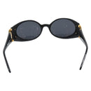 CHANEL COCO Mark Sunglasses Plastic Black Gold CC Auth 186284M-3
