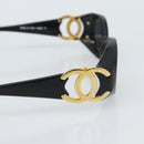 CHANEL COCO Mark Sunglasses Plastic Black Gold CC Auth 186284M-5