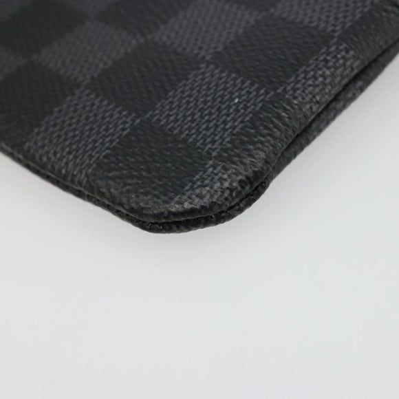 LOUIS VUITTON Damier Graphite Pochette Cles Coin Purse N61235 LV Auth 186286V