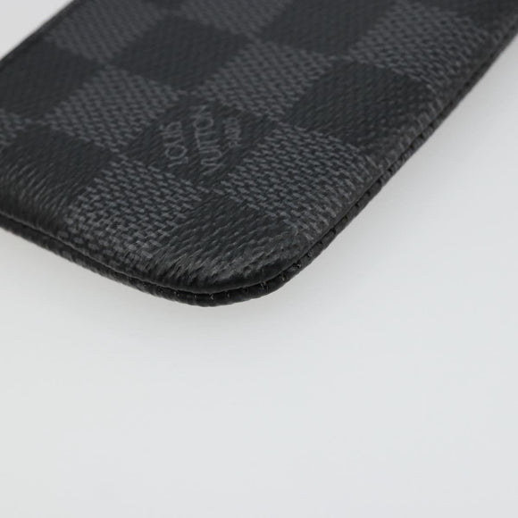 LOUIS VUITTON Damier Graphite Pochette Cles Coin Purse N61235 LV Auth 186286V