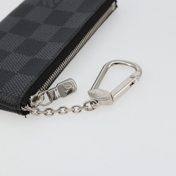 LOUIS VUITTON Damier Graphite Pochette Cles Coin Purse N61235 LV Auth 186286V