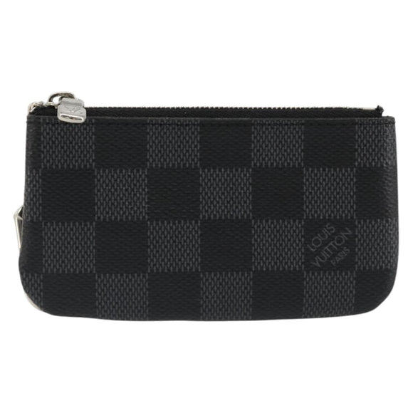 LOUIS VUITTON Damier Graphite Pochette Cles Coin Purse N61235 LV Auth 186286V