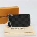 LOUIS VUITTON Damier Graphite Pochette Cles Coin Purse N61235 LV Auth 186286V-12