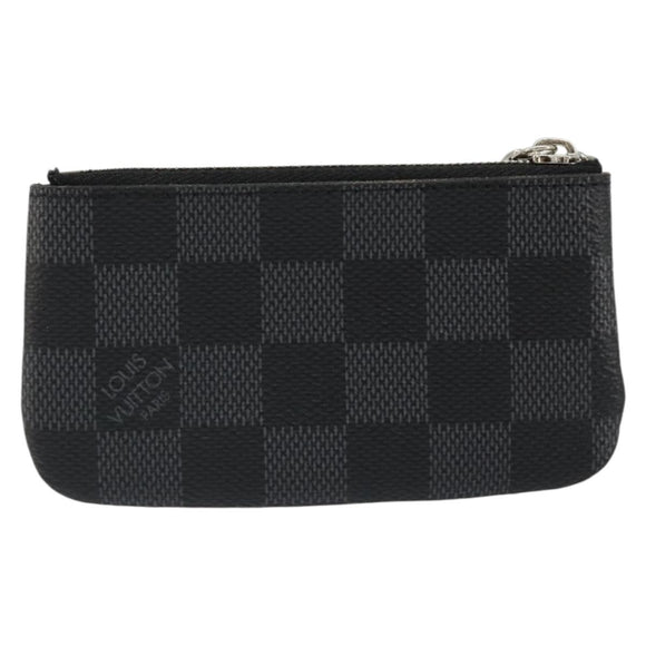 LOUIS VUITTON Damier Graphite Pochette Cles Coin Purse N61235 LV Auth 186286V