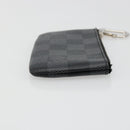 LOUIS VUITTON Damier Graphite Pochette Cles Coin Purse N61235 LV Auth 186286V-3
