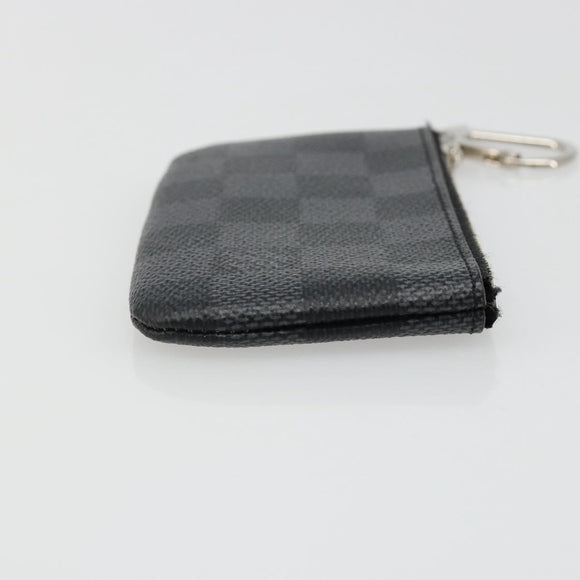 LOUIS VUITTON Damier Graphite Pochette Cles Coin Purse N61235 LV Auth 186286V