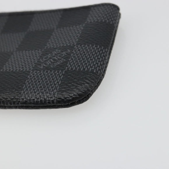 LOUIS VUITTON Damier Graphite Pochette Cles Coin Purse N61235 LV Auth 186286V