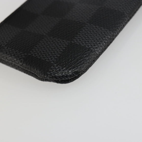 LOUIS VUITTON Damier Graphite Pochette Cles Coin Purse N61235 LV Auth 186286V