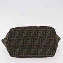 FENDI Zucca Canvas Hand Bag Black Brown Auth 186292A-5