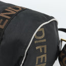 FENDI Hand Bag Canvas 2way Black Gold Auth 186293-18