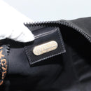 FENDI Hand Bag Canvas 2way Black Gold Auth 186293-21