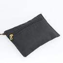 FENDI Hand Bag Canvas 2way Black Gold Auth 186293-10