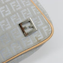 FENDI Zucchino Canvas Shoulder Bag Light Blue Silver Auth 186294A-19