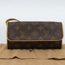 LOUIS VUITTON Monogram Pochette Twin PM Shoulder Bag M51854 LV Auth 186295V-12