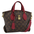LOUIS VUITTON Monogram Flower Zip Tote PM Tote Bag Fuchsia M44350 Auth 186296A-1