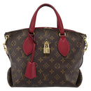 LOUIS VUITTON Monogram Flower Zip Tote PM Tote Bag Fuchsia M44350 Auth 186296A-13