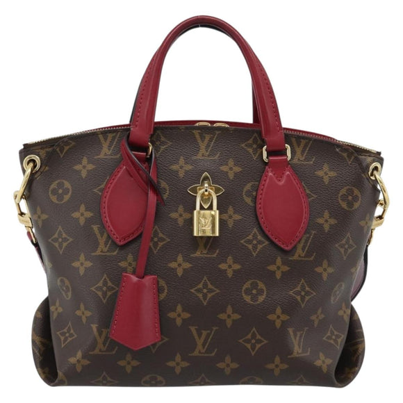LOUIS VUITTON Monogram Flower Zip Tote PM Tote Bag Fuchsia M44350 Auth 186296A