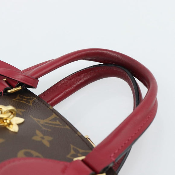 LOUIS VUITTON Monogram Flower Zip Tote PM Tote Bag Fuchsia M44350 Auth 186296A
