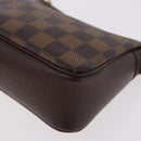 LOUIS VUITTON Damier Ebene Trousse Makeup Pouch N51982 LV Auth 186298V-14
