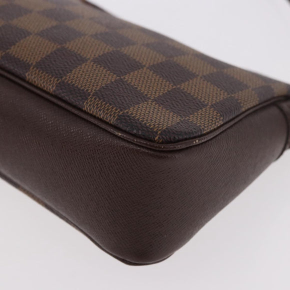 LOUIS VUITTON Damier Ebene Trousse Makeup Pouch N51982 LV Auth 186298V