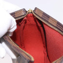 LOUIS VUITTON Damier Ebene Trousse Makeup Pouch N51982 LV Auth 186298V-19