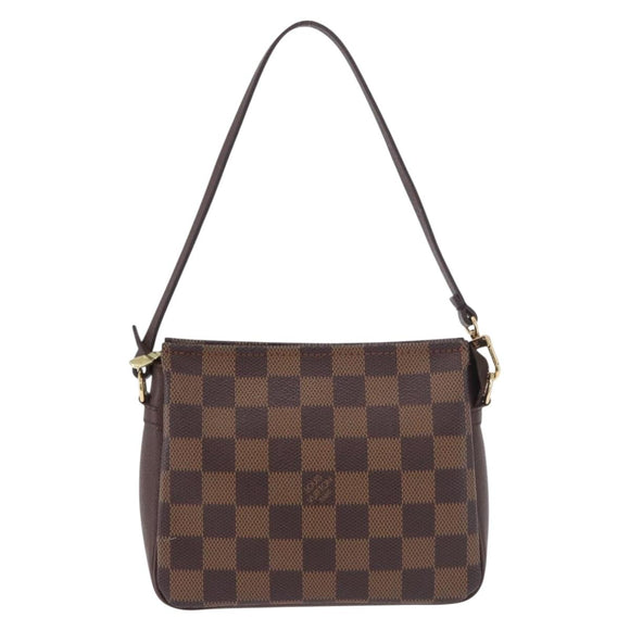 LOUIS VUITTON Damier Ebene Trousse Makeup Pouch N51982 LV Auth 186298V