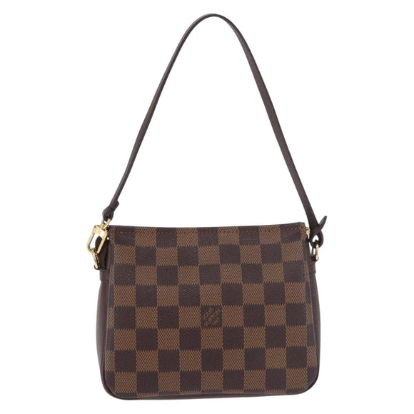 LOUIS VUITTON Damier Ebene Trousse Makeup Pouch N51982 LV Auth 186298V
