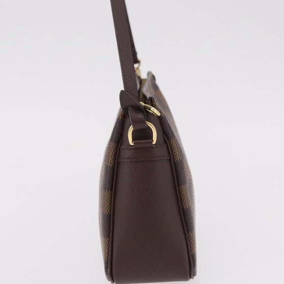 LOUIS VUITTON Damier Ebene Trousse Makeup Pouch N51982 LV Auth 186298V