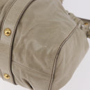 Miu Miu Hand Bag Leather 2way Beige Gold Auth 186300M-16