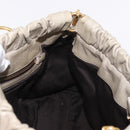 Miu Miu Hand Bag Leather 2way Beige Gold Auth 186300M-21
