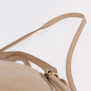 Chloe Paraty Hand Bag Leather 2way Beige Gold Auth 186304-15