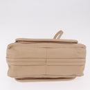 Chloe Paraty Hand Bag Leather 2way Beige Gold Auth 186304-5