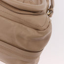 Chloe Paraty Hand Bag Leather 2way Beige Gold Auth 186304-17