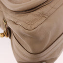 Chloe Paraty Hand Bag Leather 2way Beige Gold Auth 186304-18