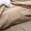 Chloe Paraty Hand Bag Leather 2way Beige Gold Auth 186304-19