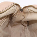 Chloe Paraty Hand Bag Leather 2way Beige Gold Auth 186304-20