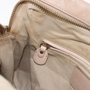 Chloe Paraty Hand Bag Leather 2way Beige Gold Auth 186304-22