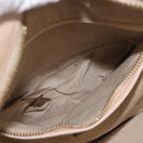 Chloe Paraty Hand Bag Leather 2way Beige Gold Auth 186304-23