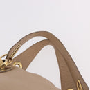 Chloe Paraty Hand Bag Leather 2way Beige Gold Auth 186304-14