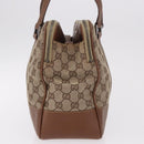 GUCCI GG Canvas Web Sherry Line Tote Bag Beige Silver Red Auth 186307-6