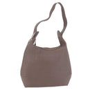 LOEWE Shoulder Bag Leather Purple gray Auth 186309-1