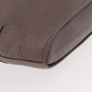 LOEWE Shoulder Bag Leather Purple gray Auth 186309-15