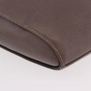 LOEWE Shoulder Bag Leather Purple gray Auth 186309-16