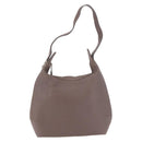 LOEWE Shoulder Bag Leather Purple gray Auth 186309-13