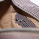 LOEWE Shoulder Bag Leather Purple gray Auth 186309-21