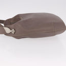 LOEWE Shoulder Bag Leather Purple gray Auth 186309-4