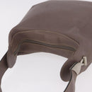 LOEWE Shoulder Bag Leather Purple gray Auth 186309-6