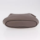 LOEWE Shoulder Bag Leather Purple gray Auth 186309-5