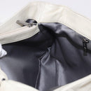 CHANEL Chain Matelasse Shoulder Bag Lamb Skin Ivory Silver CC Auth 186310-24