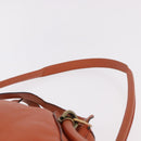 Chloe Paraty Hand Bag Leather 2way Orange Gold Auth 186311-15
